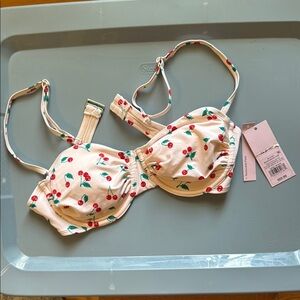 Cherry Print Bikini Top